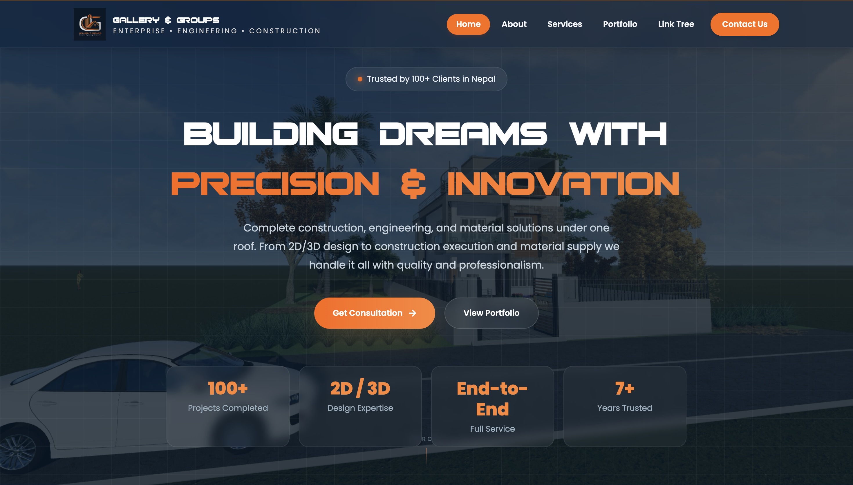 Gallery and Groups — Construction website built by Bikash Acharya
